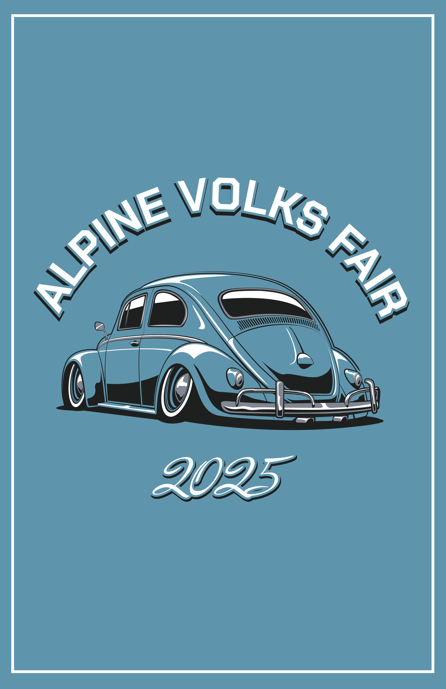 Alpine Volks Fair 2025 Beetle Print (Blue)