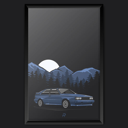 Audi Quattro Mountain Print