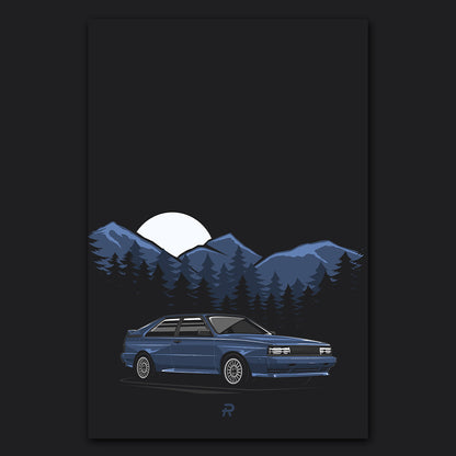 Audi Quattro Mountain Print